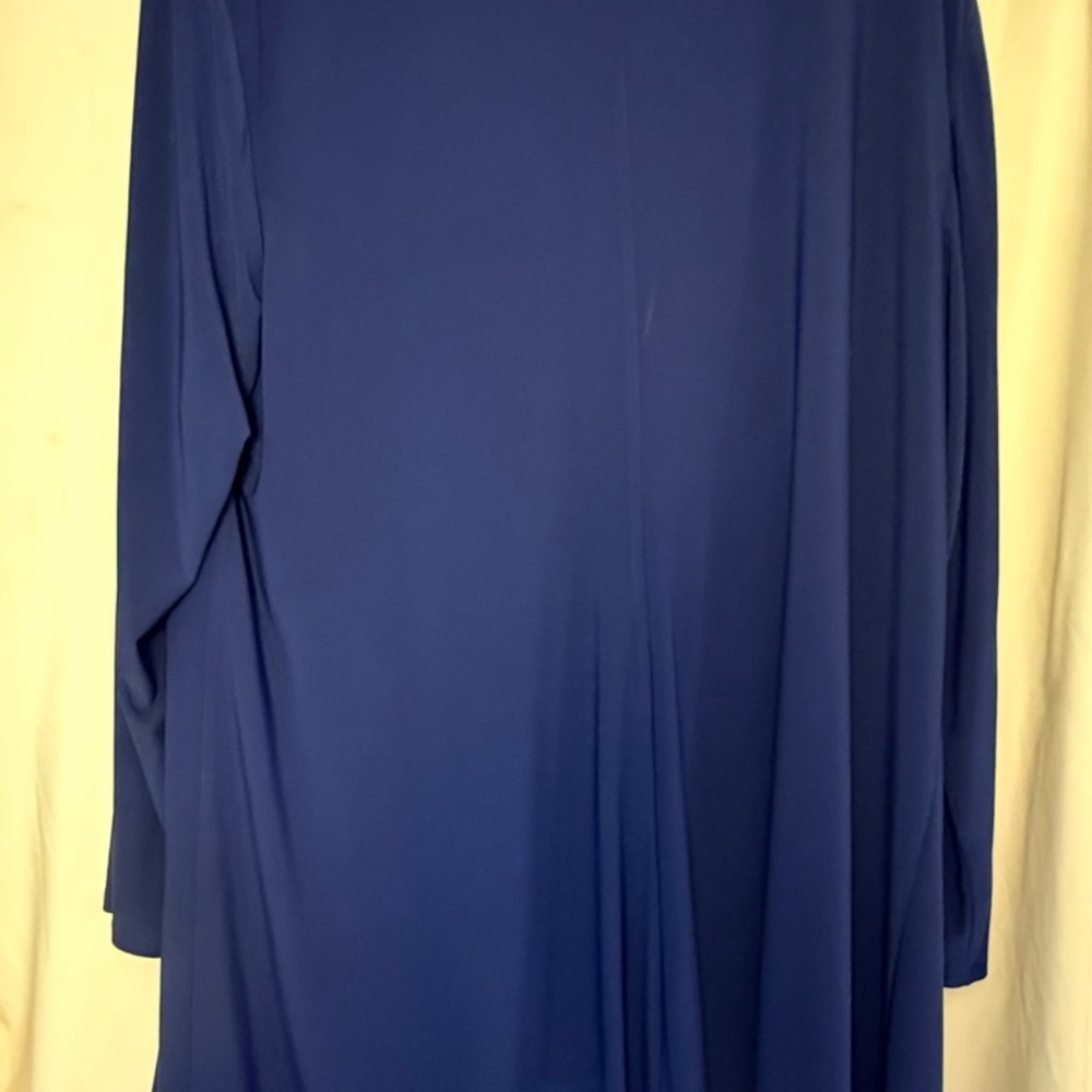 Women’s Long Sleeve Royal Blue Cocktail Dress 1X - Picture 8 of 13
